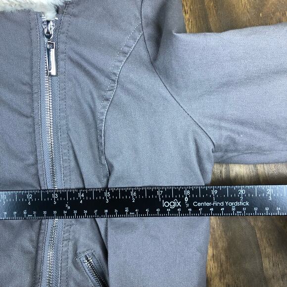 Jou Jou Womens Jacket Brown Faux Fur Winter Warmth Stretch Large - Picture 8 of 13